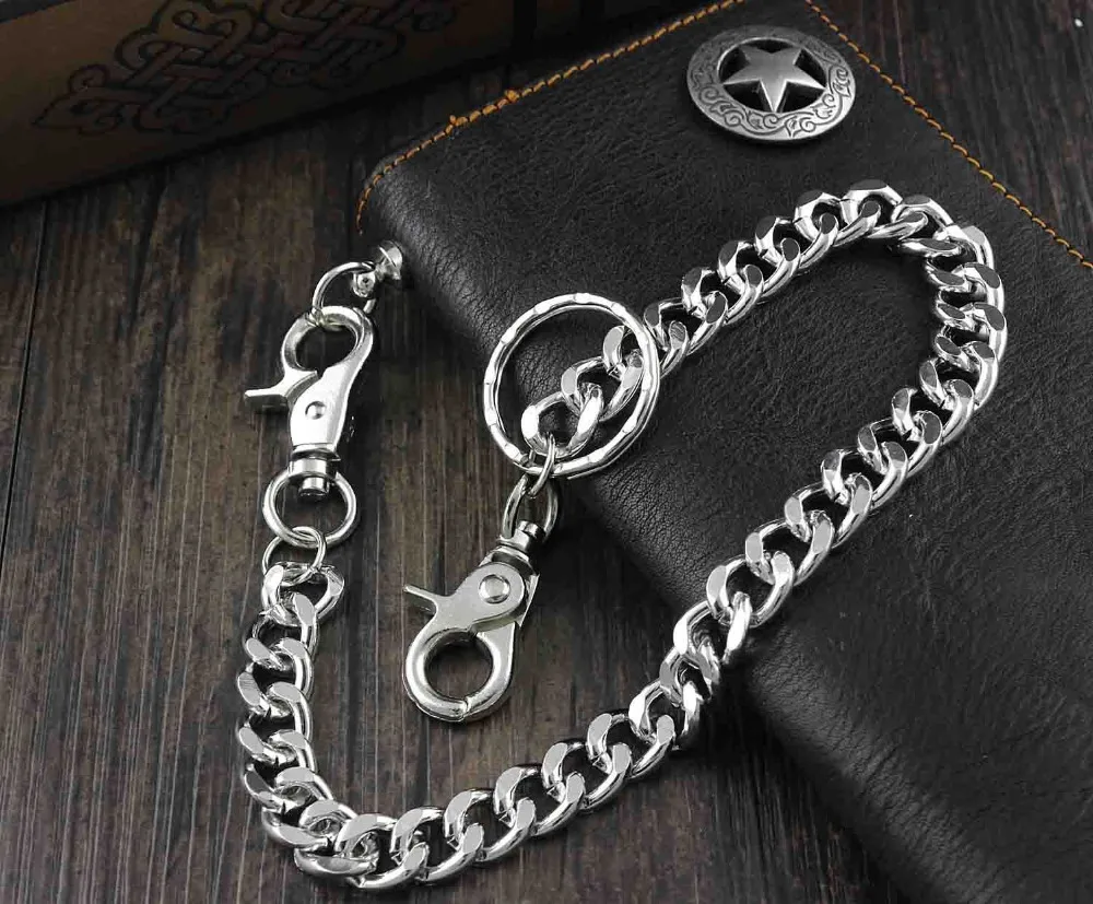Высококачественный мужской кошелек/цепочка для денег в байкерском стиле рок
