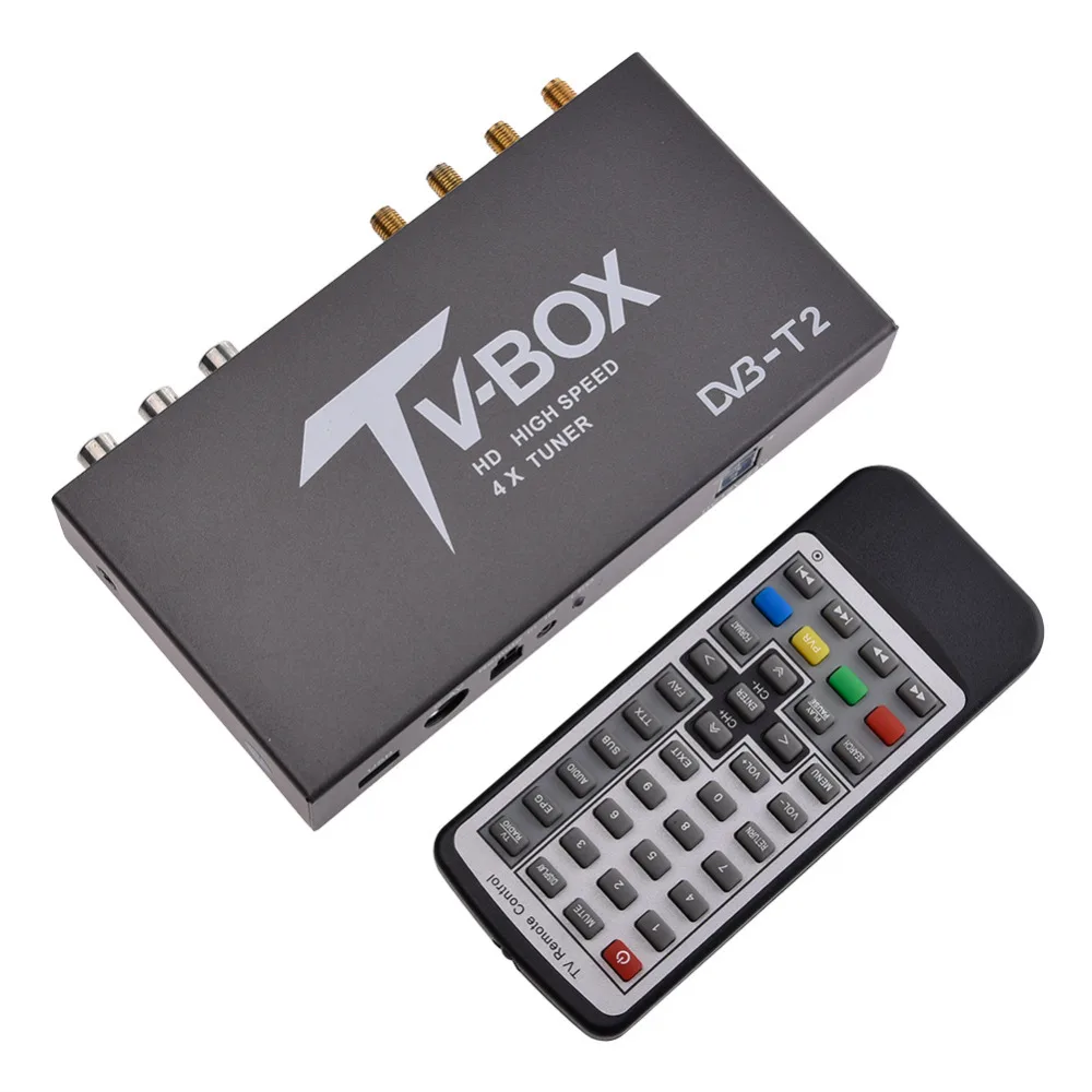 160-200 км/ч 4 антенны DVB T2 автомобильный 4 мобильный чип цифровой автомобильный тв-тюнер HD 1080P DVB-T2 автомобильный ТВ-приемник