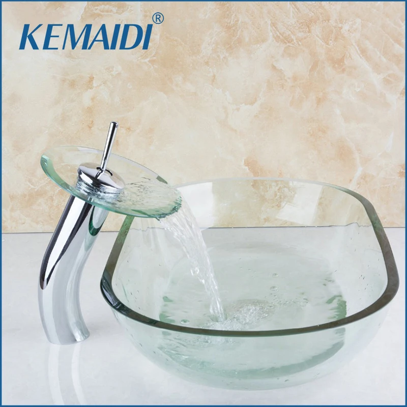 

Смеситель для раковины для ванной комнаты KEMAIDI набор стеклянный для раковины с выдвижным сливом, новая форма, строительство и недвижимость