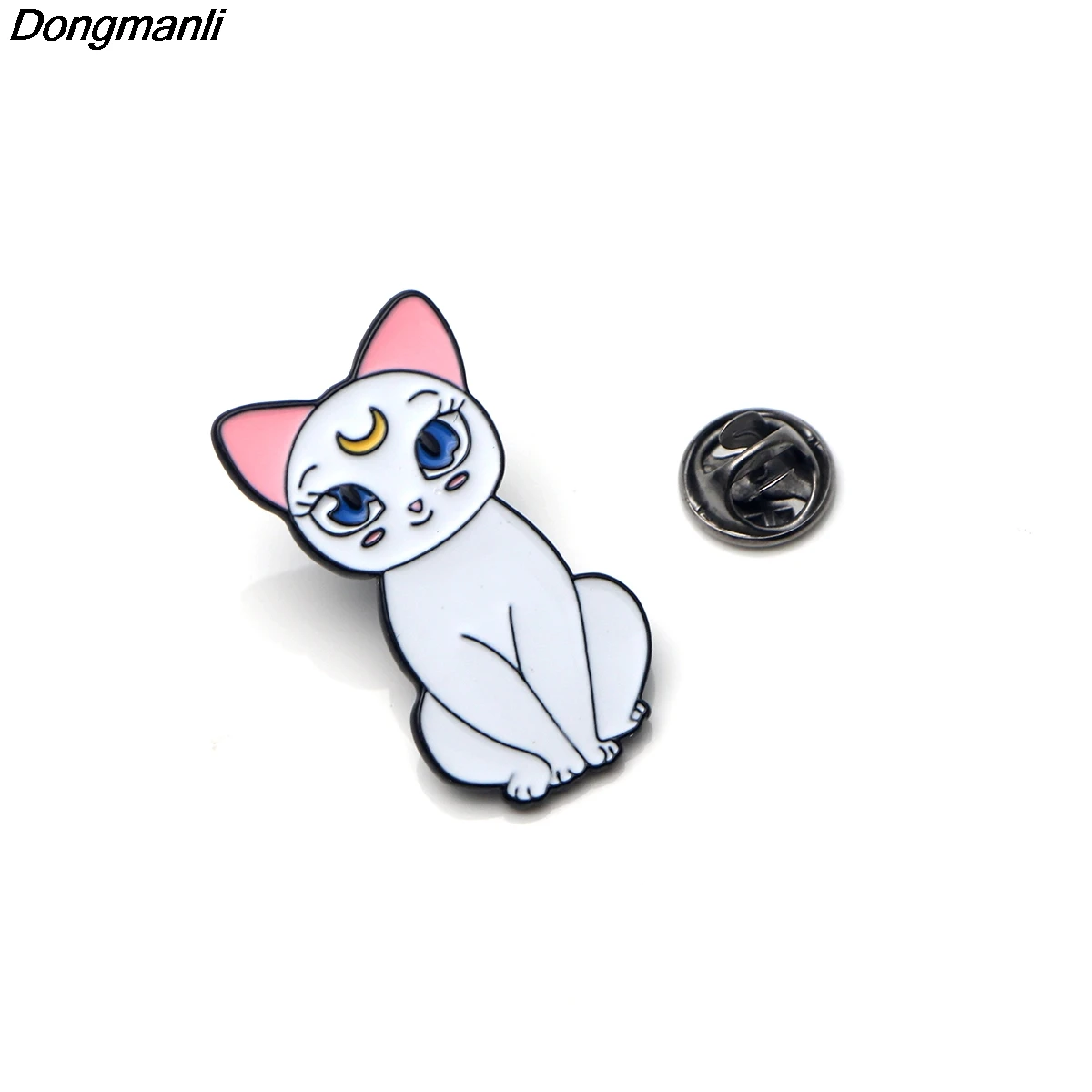 P2464 Dongmanli Симпатичные Луна кошки эмали штырь рубашка с пряжкой шпильки и броши для
