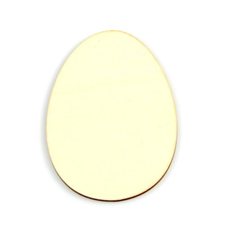 

free shipping 50 pcs EGG WOOD CUTOUT Egg Laser Cut Natural Wood Cutout