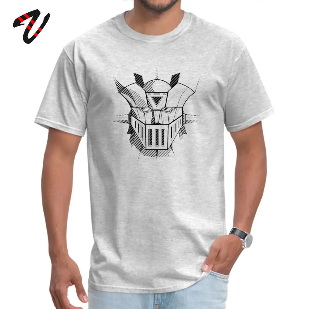 Swag Mazinger Z в полоску Футболки Для мужчин Япония Стиль принт виде робота топы