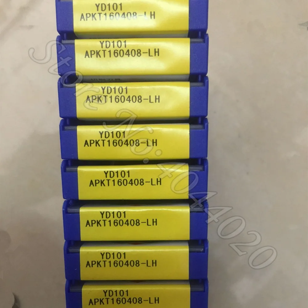 APKT160408-LH YD101 карбид лезвия Алюминиевый перемещение фрезерный нож K05-K20 10 шт. |