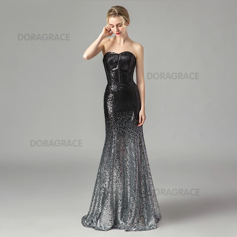 Doragrace robe de soiree в наличии милое платье покроя "Русалка" без рукавов Выпускные