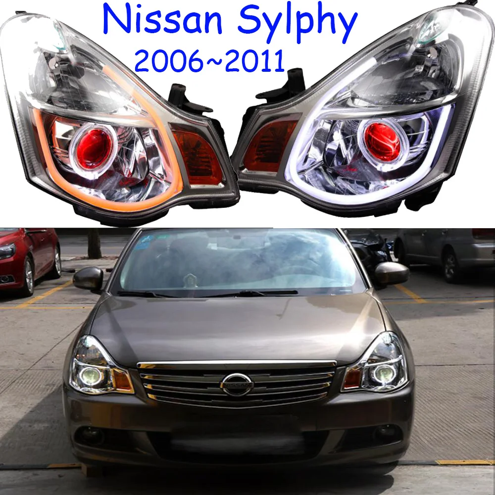 Автомобильные фары для Sylphy sentra головсветильник s bluebird 2006 ~ 2011 года светодиодный