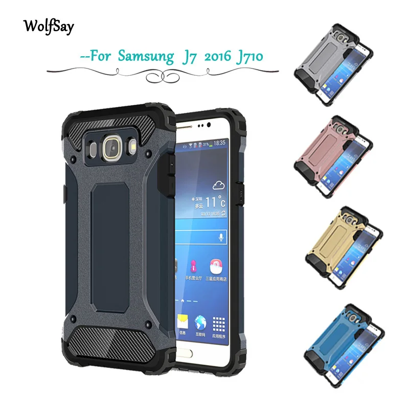 Чехол для samsung Galaxy J7 2016 противоударный Бронированный резиновый чехол телефона