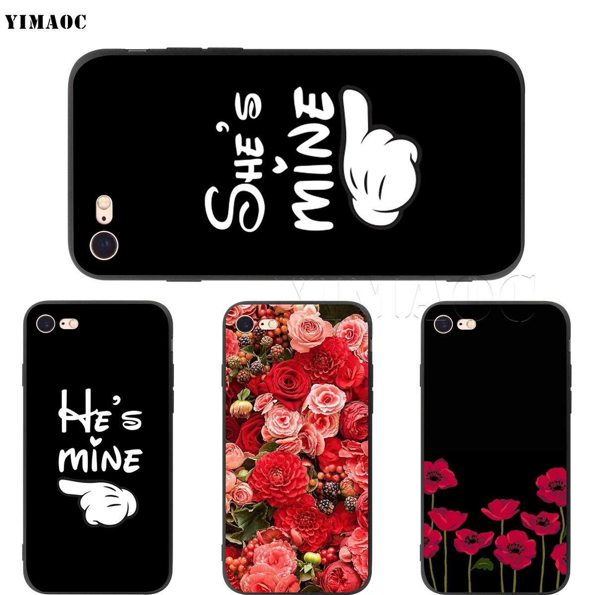 Мягкий чехол для влюбленных YIMAOC King Queen Apple iPhone SE 2020 5 5s 6 6s 7 8 Plus XR X Xs 11 12 Pro Max mini |