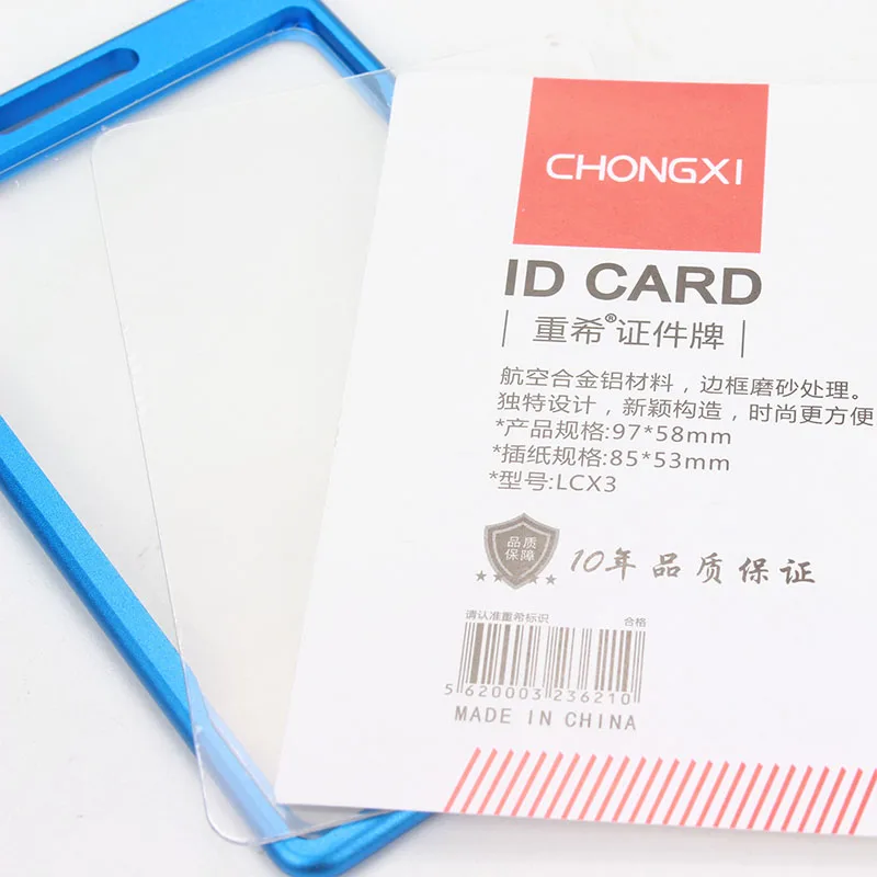 

Metal Stretch Buckle Level Aluminium Alloy Vertical Card Badge and Border Holder of Bank Credit Card Holder Badge Holder K093