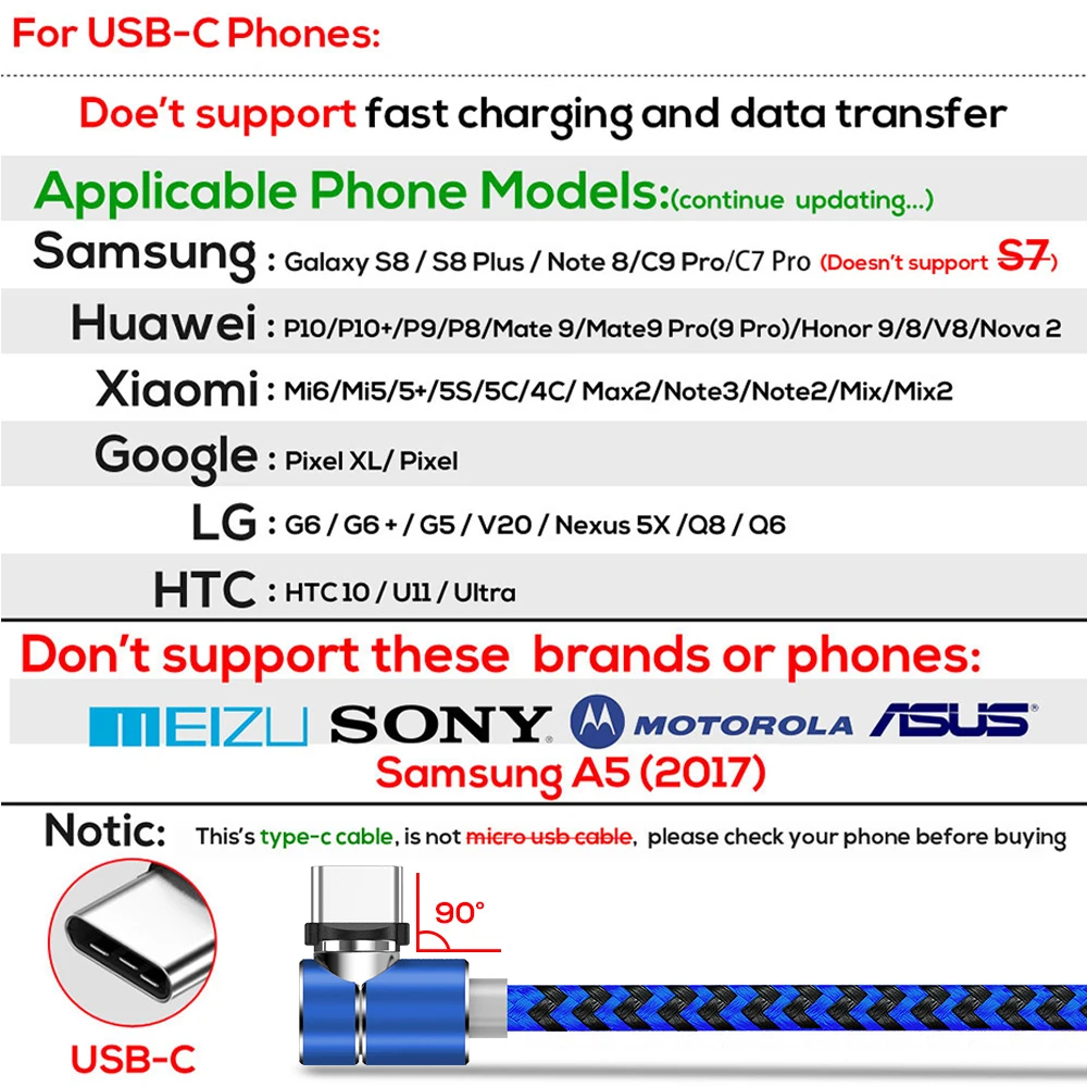 TOPK L Line2 Тип Магнитный кабель плетеный нейлоновый светодиодный lndicator usb C для samsung