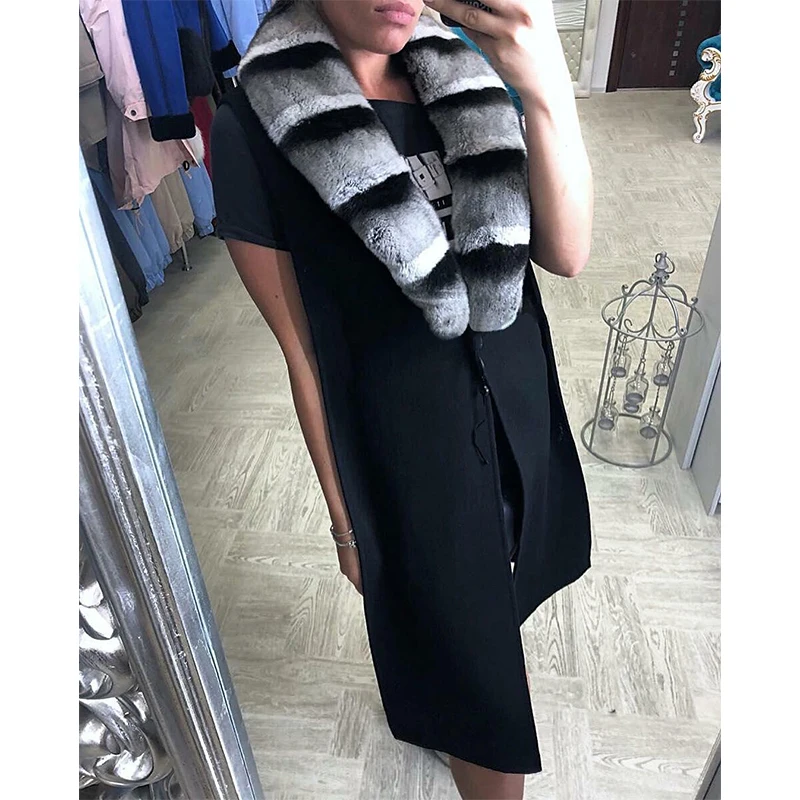 Лидер продаж 2018 пальто из меха шиншиллового кролика для женщин зимняя верхняя