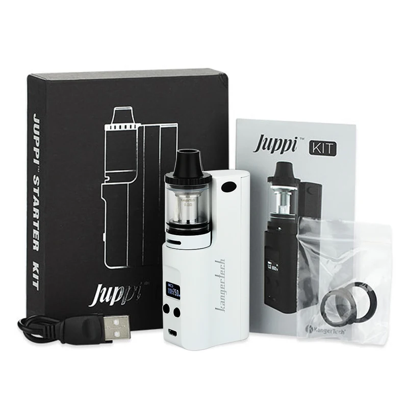 KangerTech JUPPI TC Starter Kit 75W with 3ml Atomizer Tank Juppi Coil Head - White | Электроника