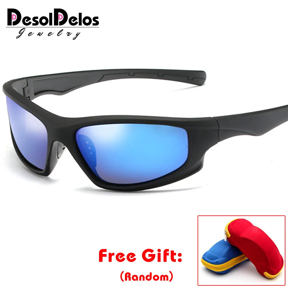 Мужские антибликовые очки UV400 черные поляризованные солнцезащитные в оправе из