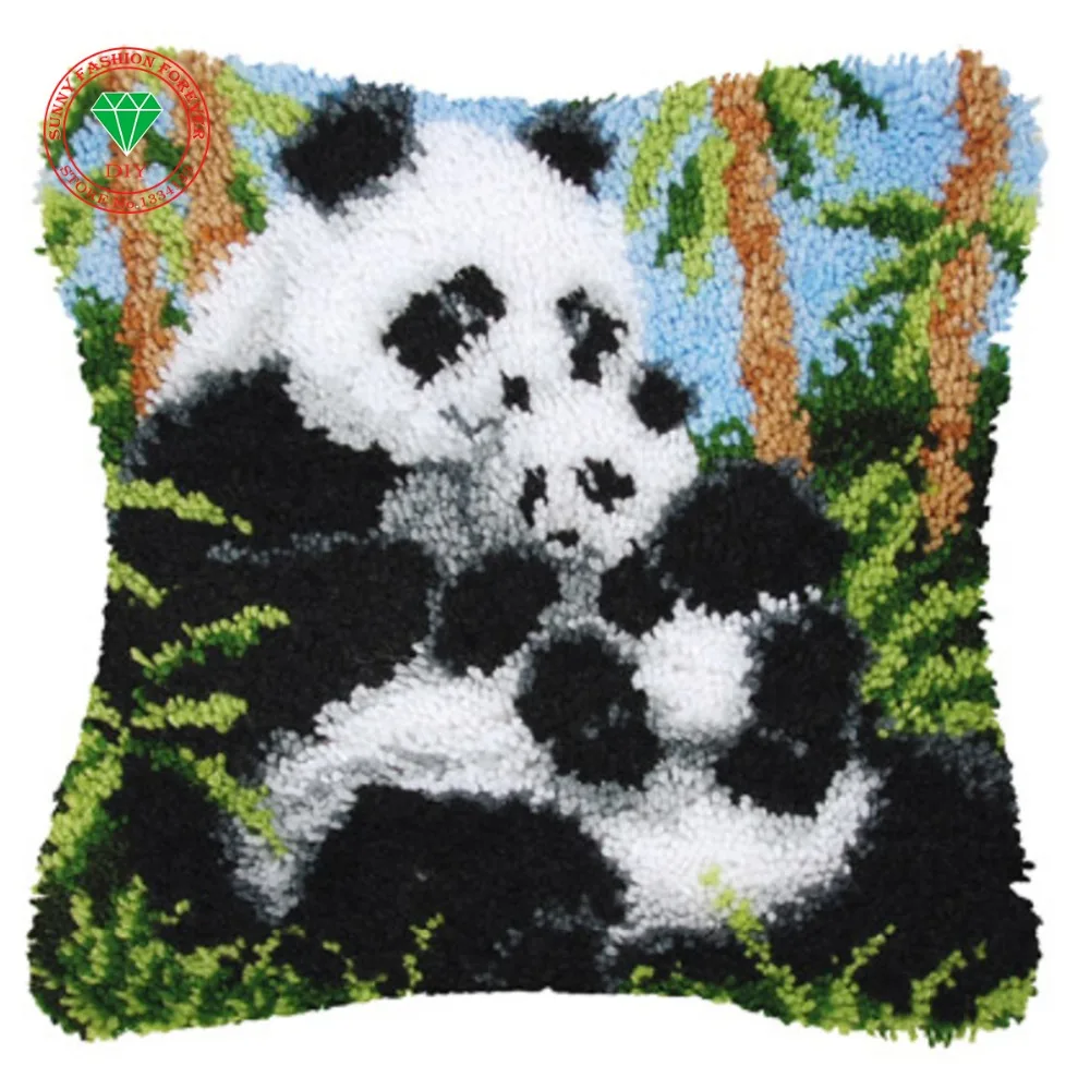 Пряжа ковер Diy Вышивка лоскутный вышивка стежка подушка наволочка стежок коврик