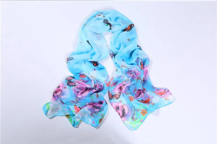 2017 шарф тонкий шифон полиэстер шелковый Весна и осень аксессуары женская летняя