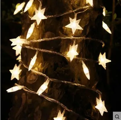 Новогодняя светодиодная гирлянда со звездами 30 м|luces de navidad|led cristmasstring lights |