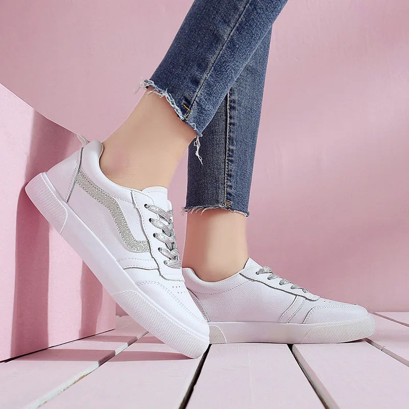 Новинка 2019 года сезон весна-лето белые туфли женская парусиновая обувь на