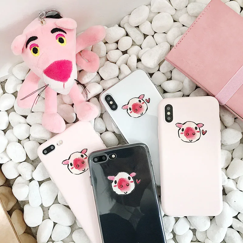Милый Поросенок глава Забавный мультфильм чехол для телефона iPhone X 6 S 7 8 плюс