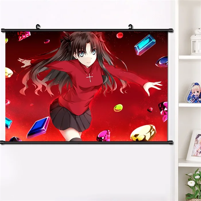 J Японское аниме Fate/stay night tohsaka Rin сексуальный косплей стены прокрутки Фреска плакат настенный висящий плакат Otaku домашний декор сбор 40*60 см - Цвет: J