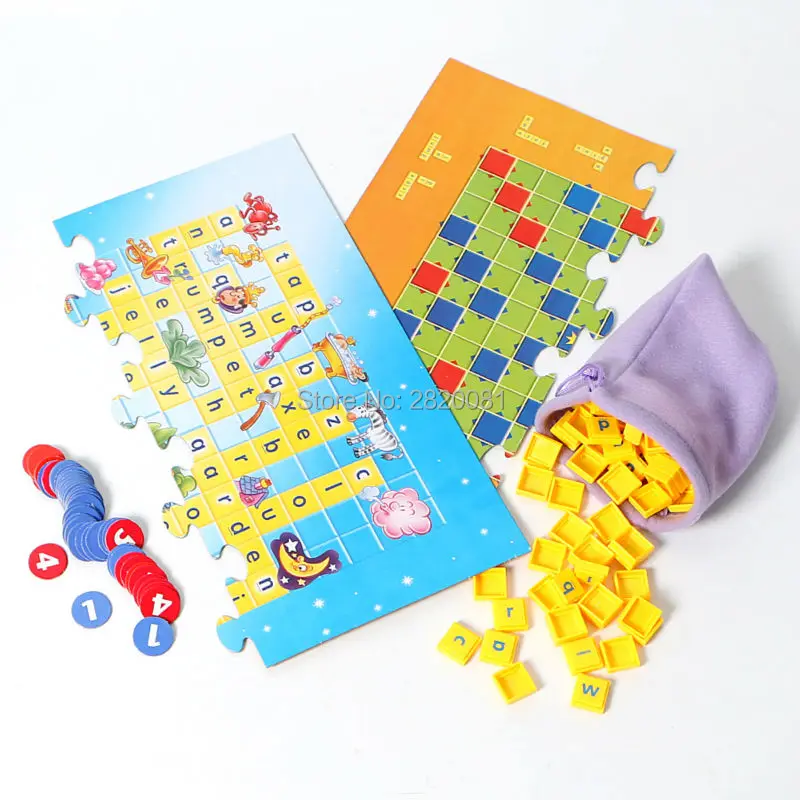 Двухуровневая игра с надписью Scrabble двухсторонняя игровая доска надписями и