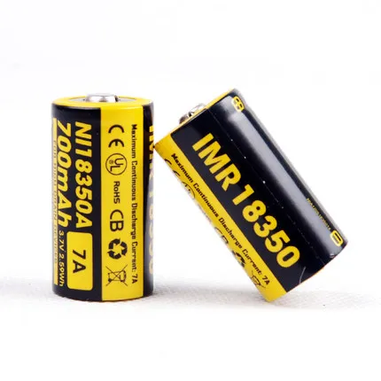 Бесплатная доставка Nitecore NI18350A IMR 18350 IMR18350 700 мА/ч 7A Батарея для высокое Дренажные