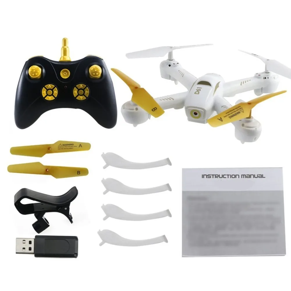 D61WG-YW 2 4G RC селфи умный Дрон Квадрокоптер самолет БПЛА с Wi-Fi FPV Live Видео камера