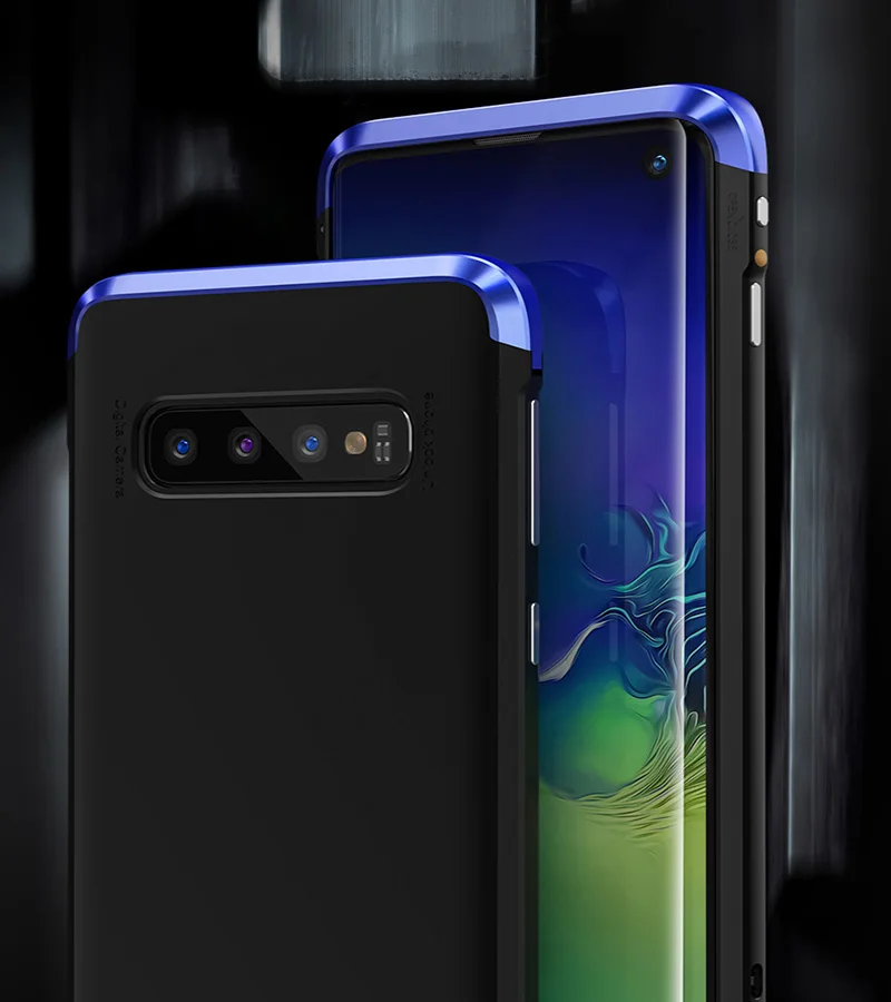 Противоударный металлический чехол-бампер для Samsung Galaxy S10 Plus S9 жесткий