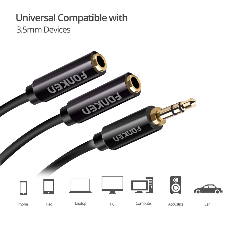 FONKEN аудиокабель 3 5 мм автомобиля Audio eXtension Cord кабель усилителя стерео наушников AUX