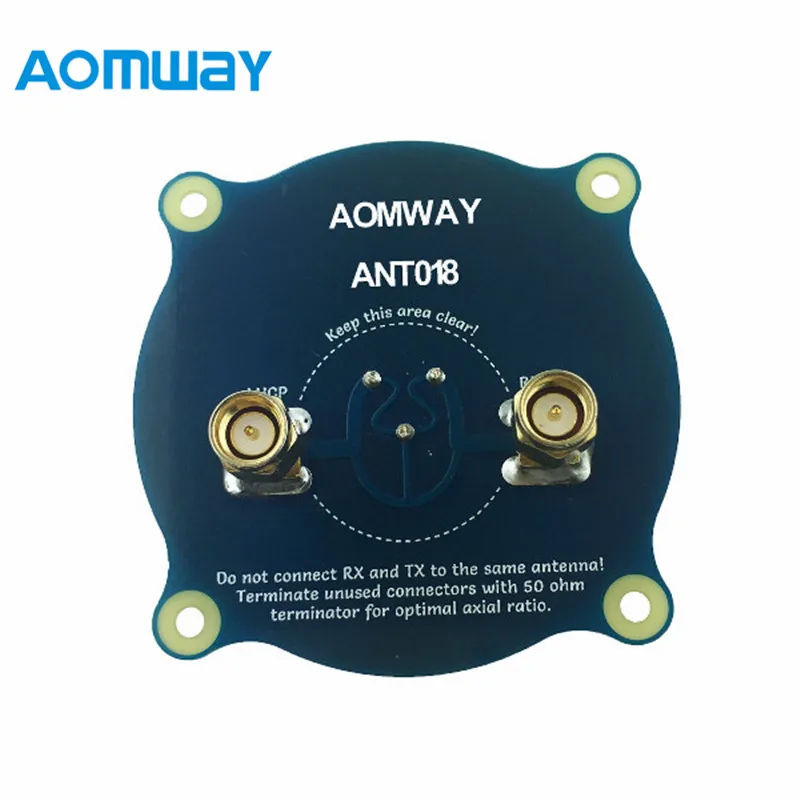 Aomway ANT018 патч с тройной подачей 1 5 8G 8dBi RHCP/LHCP FPV пагода антенна SMA/RP SMA Male для