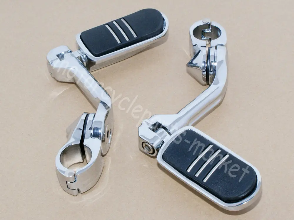 Universal Motorcyclel 32mm Long Angled Highway Engine Guard Foot Peg Footrest For Harley Suzuki Yamaha Kawasaki 1-1/4&quot 1.25&quot Bar |