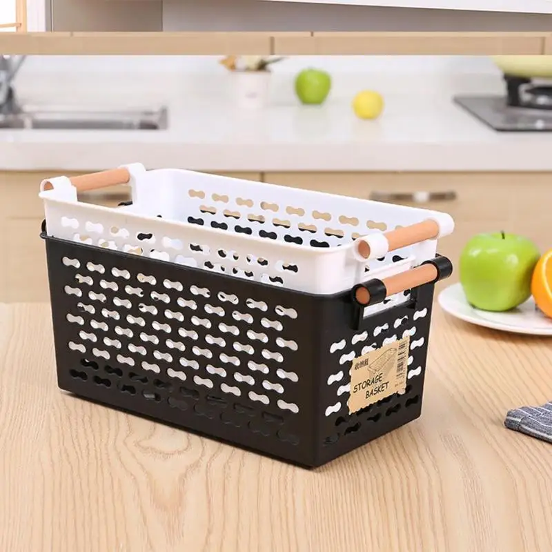 Plastic Handle Storage Basket Kitchen Sorting Food Desktop Sundries Box Fridge Refrigerator Snack Fruit Organizer | Дом и сад