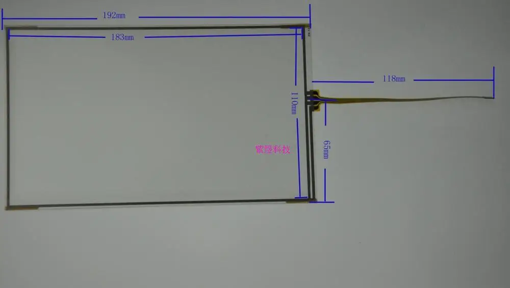 8-дюймовый четырехпроводный резистивный сенсорный экран Внешний для написания