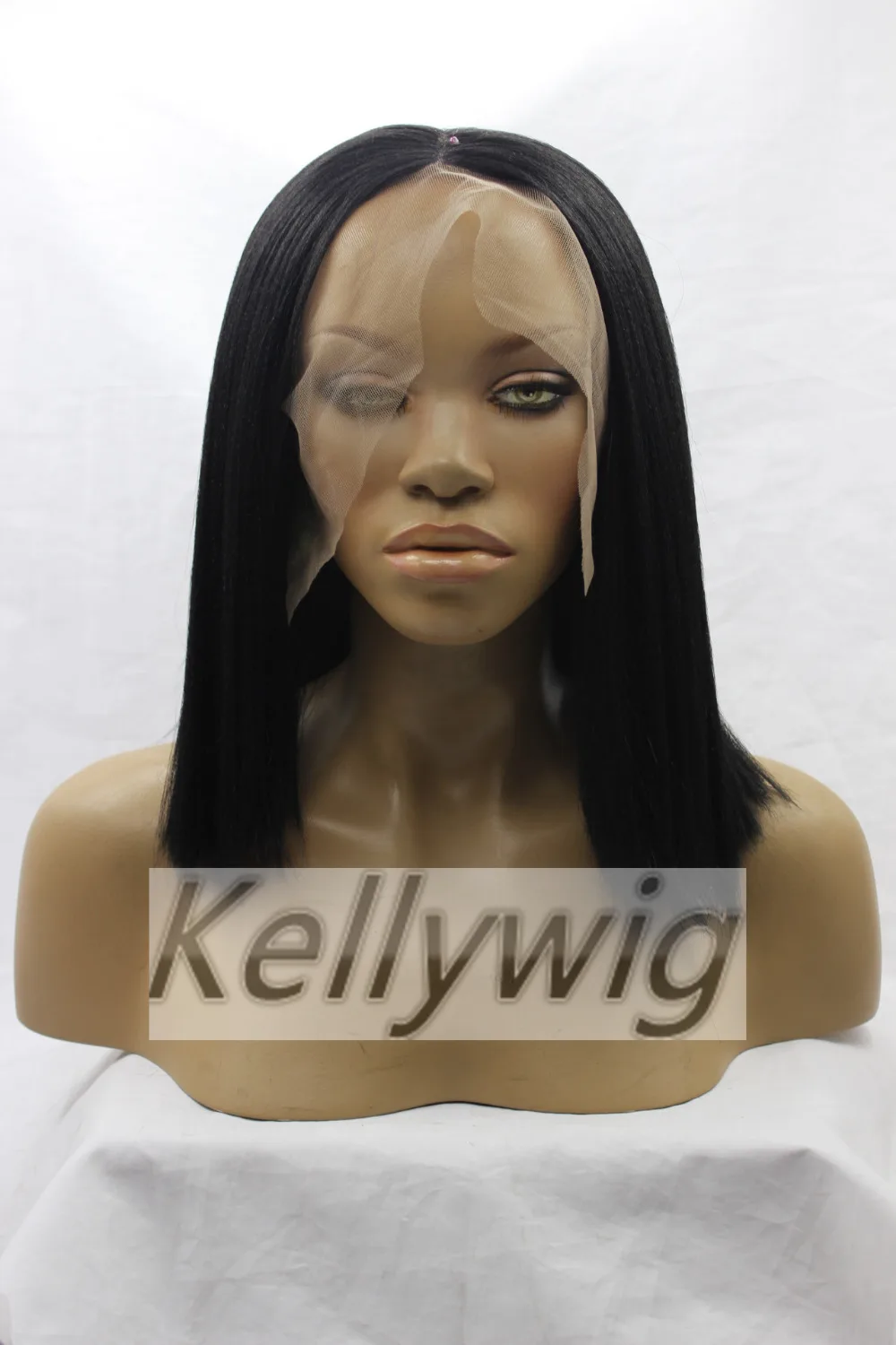 Свободный Корабль Glueless Парик Фронта Шнурка Длина 16 &quot-28&quot Yaki Прямо