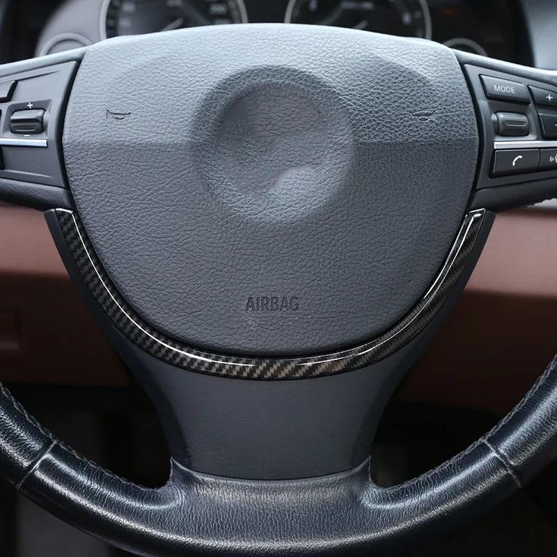 Декоративные полоски из АБС пластика на руль для BMW 5 серии F10 520 525 2011 2016