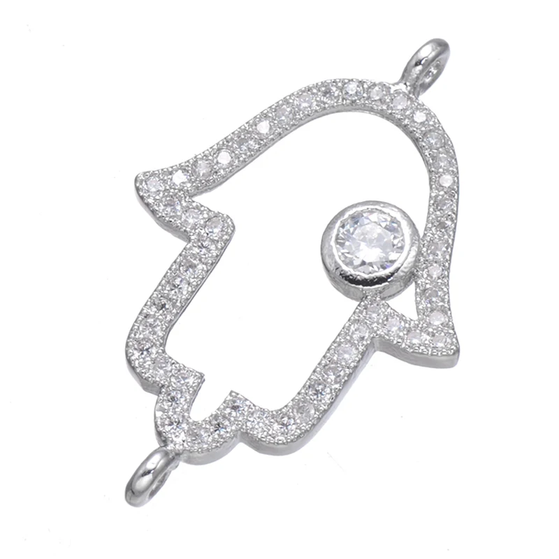 5 шт. ювелирные изделия Винтаж Циркон Хамса подвески для браслетов и ожерелья