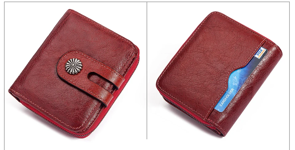 GZCZ кошелек женский короткий кошелек из натуральной кожи женский Rfid Кошелек для монет модная сумка для денег Portomonee на молнии маленькие кошельки