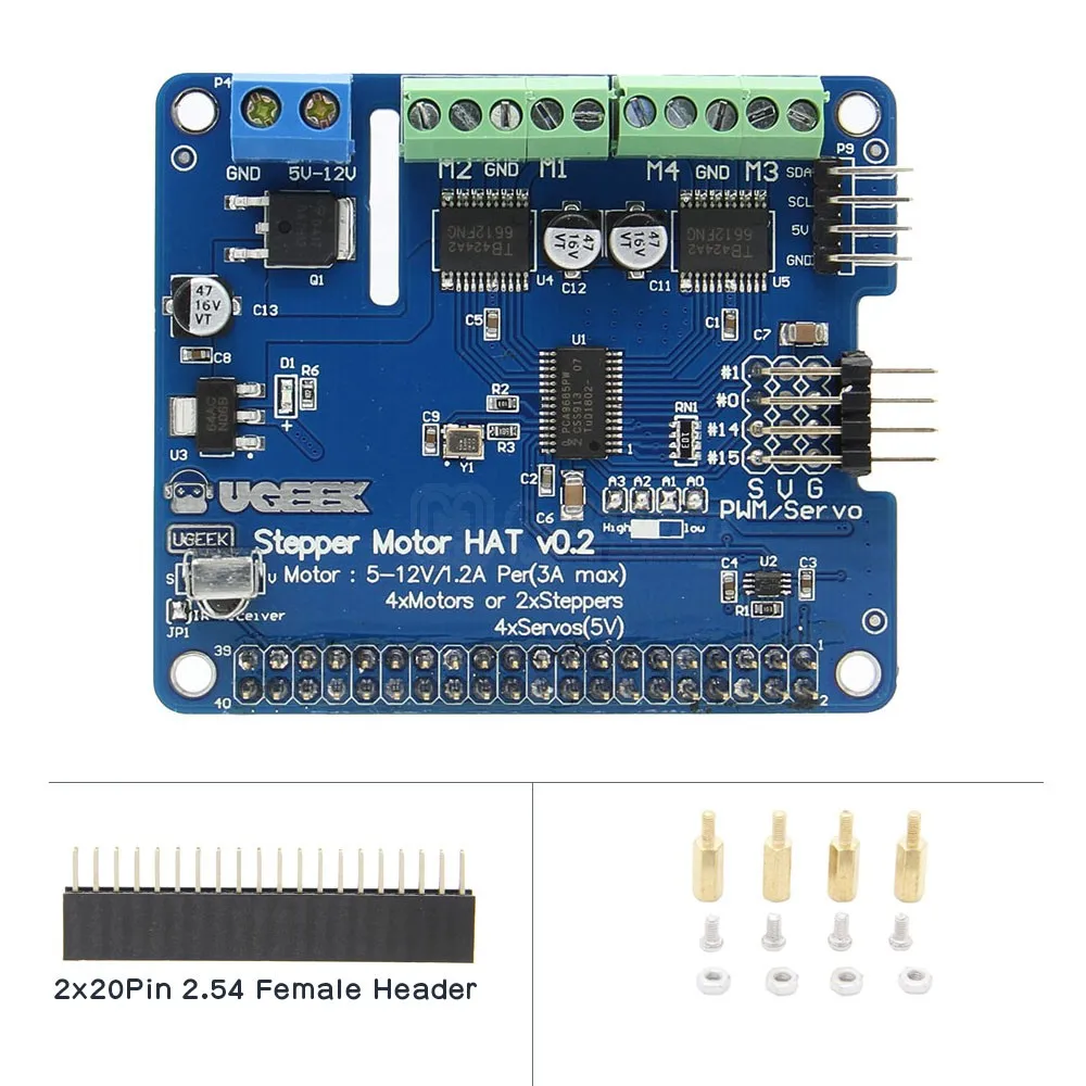 Raspberry Pi 4 моторная шляпа полнофункциональная плата расширения робота для Raspberry Pi 4/Pi 3B+/3B(шаговый двигатель/сервопривод/ИК-пульт