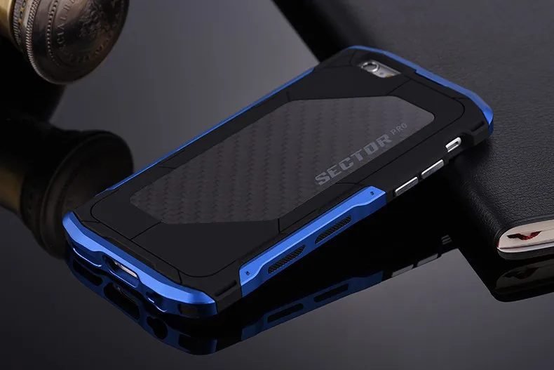 Ультратонкий металлический чехол для iPhone 6, 6s Plus, 7, 8 plus, Sector PRO, мужской крутой чехол для iPhone X 10, чехол для телефона, алюминиевый карбоновый