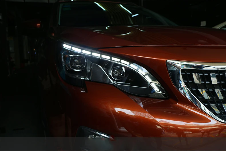 Автомобильный Стайлинг корпус передней фары для peugeot 3008 фары светодиодный фары DRL H7 D2H Hid вариант Ангел глаз Bi Xenon
