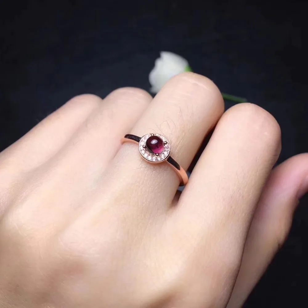 S925 серебро натуральный зеленый изумруд gem Кольцо с натуральными драгоценными камнями кольцо Модные Изящные маленькие круглые женщина Нарядная, для девочек подарок ювелирные изделия
