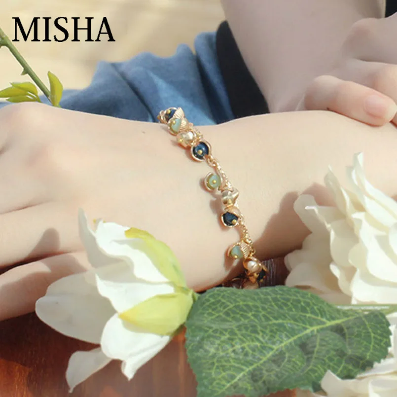 MISHA модный браслет с натуральным жемчугом Ювелирные изделия для женщин браслеты