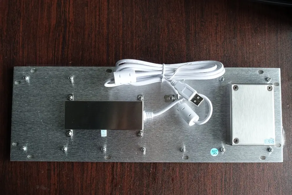 Прочная и Антивандальная металлическая клавиатура с 65 клавишами трекболом