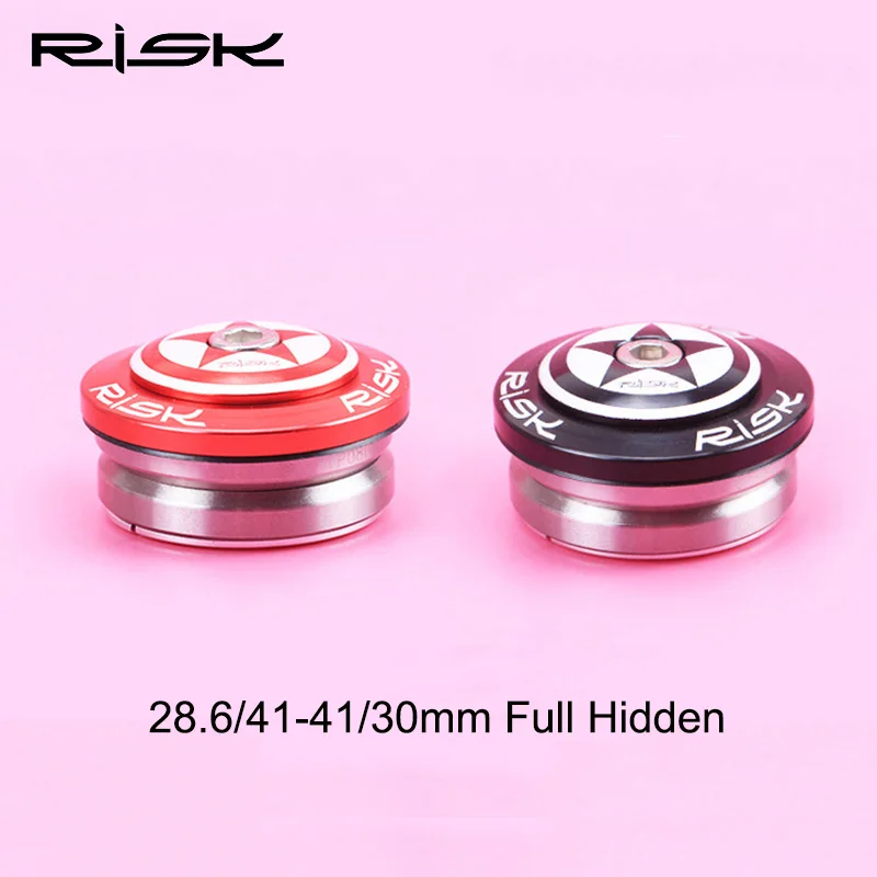 

RISK 28.6/41-41/30mm Bicycle Headset Lightweight Built-in All Full Hidden Mountain Bike Bearing Headset for 28.6mm Straight Fork