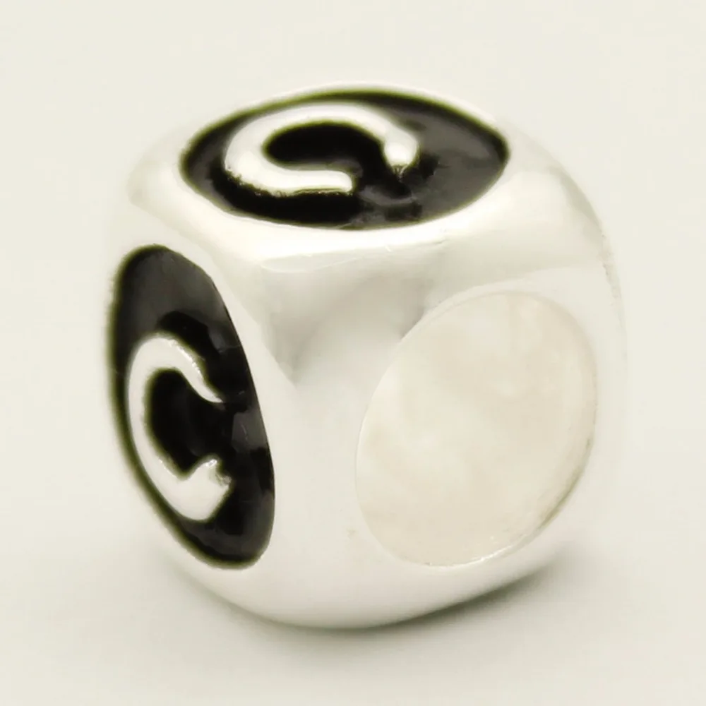 Слайд шарм 2018 в форме кости буквы браслет амулеты первоначальный B Шарм Алфавит