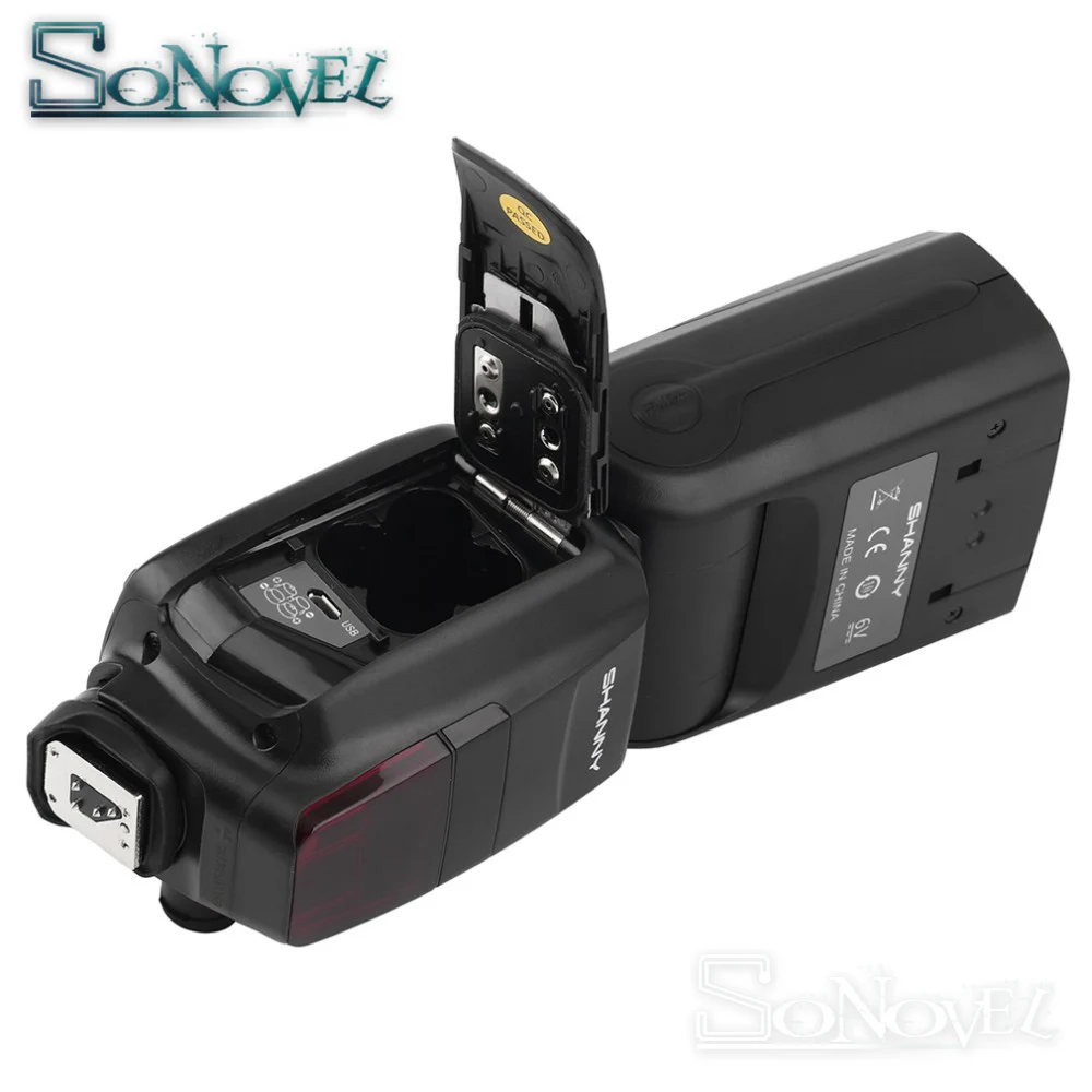 Shanny SN910EX-RF i-TTL HSS 1/8000s GN60 Master/Slave 2.4G Wireless Radio Flash Speedlite for Nikon D850 D810 D800 D750 D500 D5 |