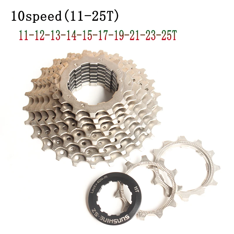 SUNSHINE SZ дорожный велосипед 10s кассета 11 25 T запчасти для велосипеда 20S 10 скоростной