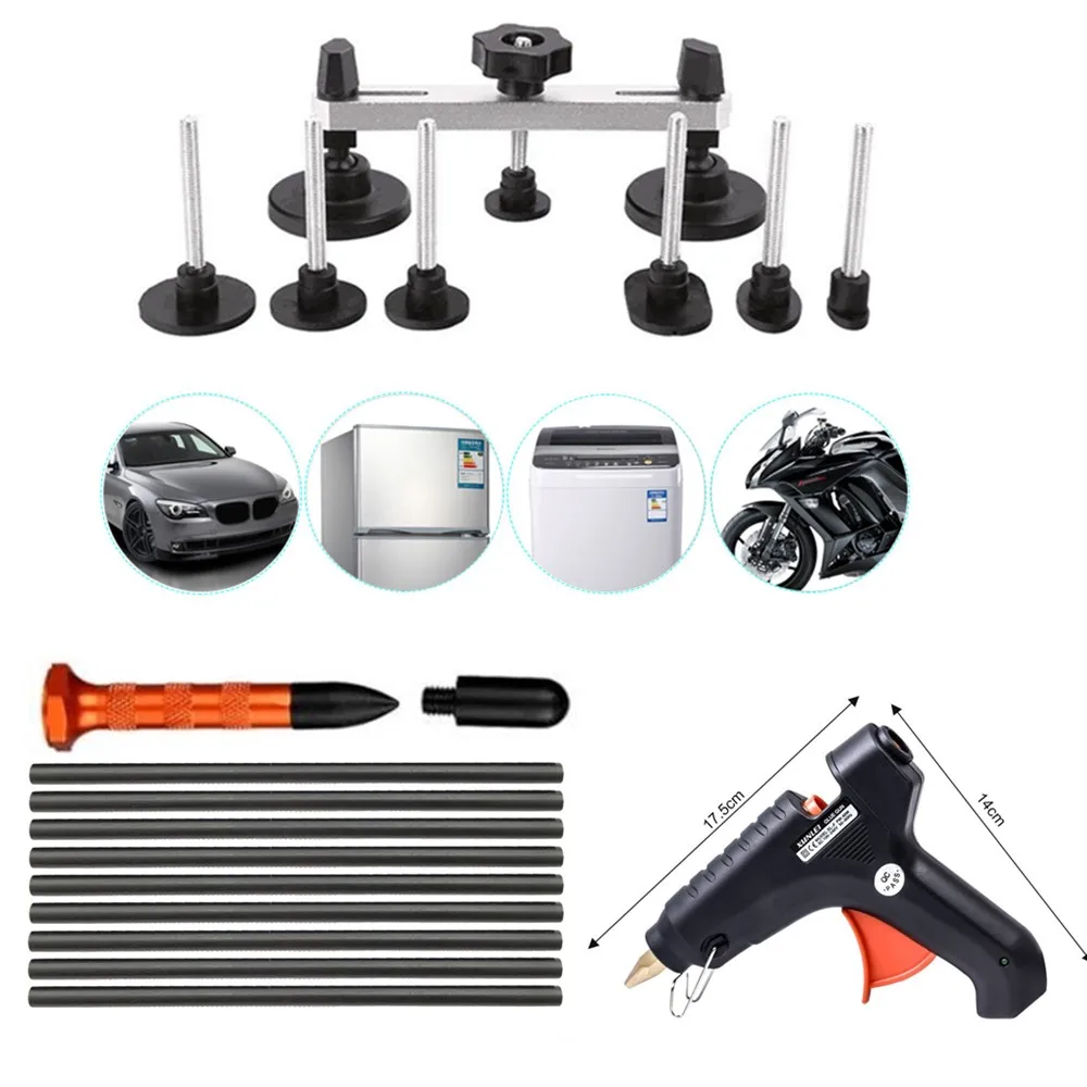Инструмент для ремонта автомобиля набор удаления вмятин с термоклеевым