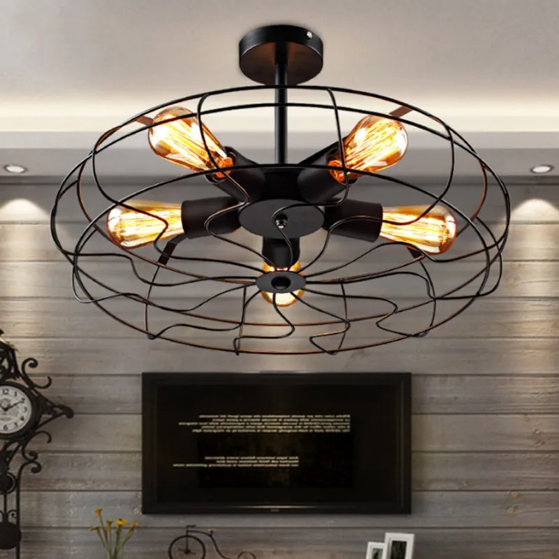 Винтажная промышленная Ретро Светодиодная потолочная лампа edison Light E27 держатель