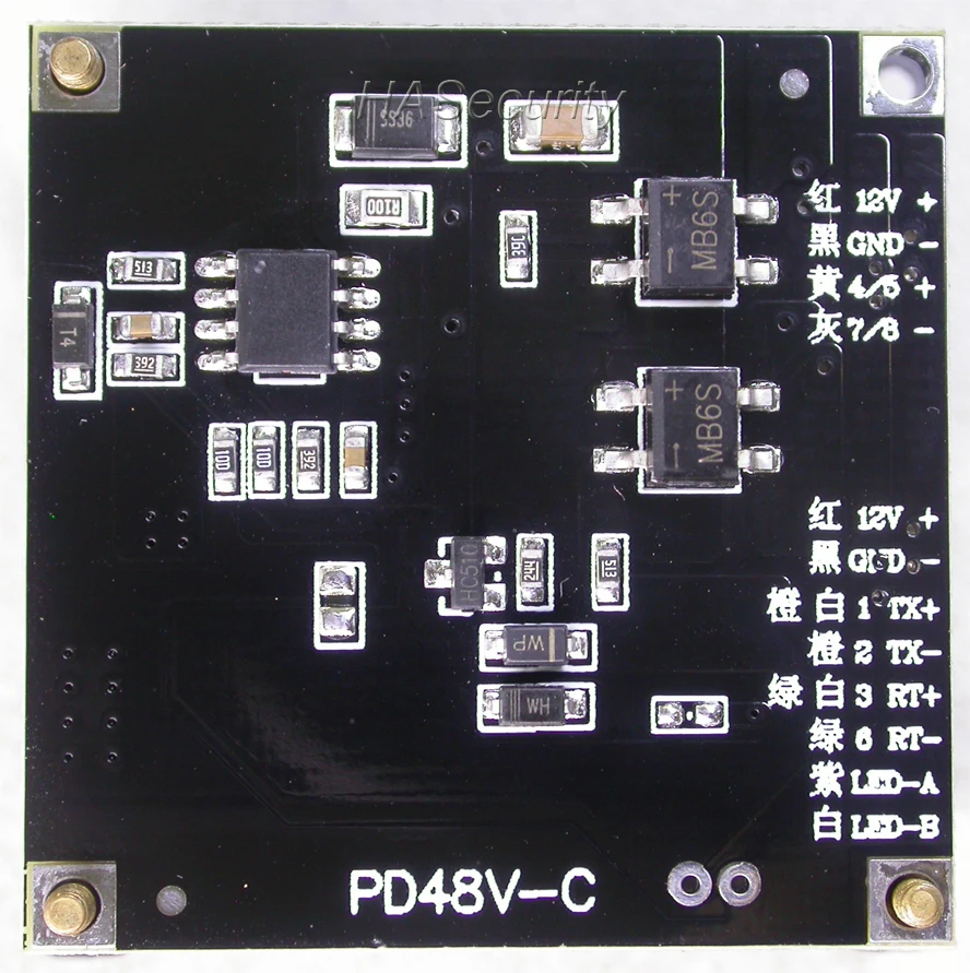 POE сплиттер питания через Ethernet Регулятор модуль платы вход DC48V/выход DC12V 1A конец-Span
