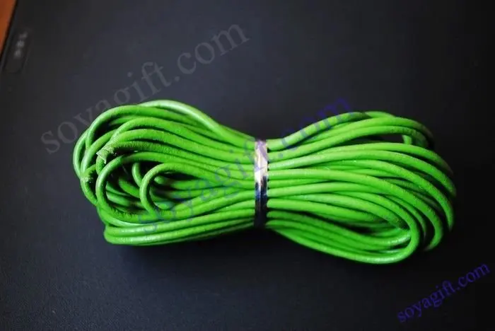 Green369 Free ship!!! 100 meters white geunine leather cordfindings round real cord 2mm Jewelry making cords | Украшения и