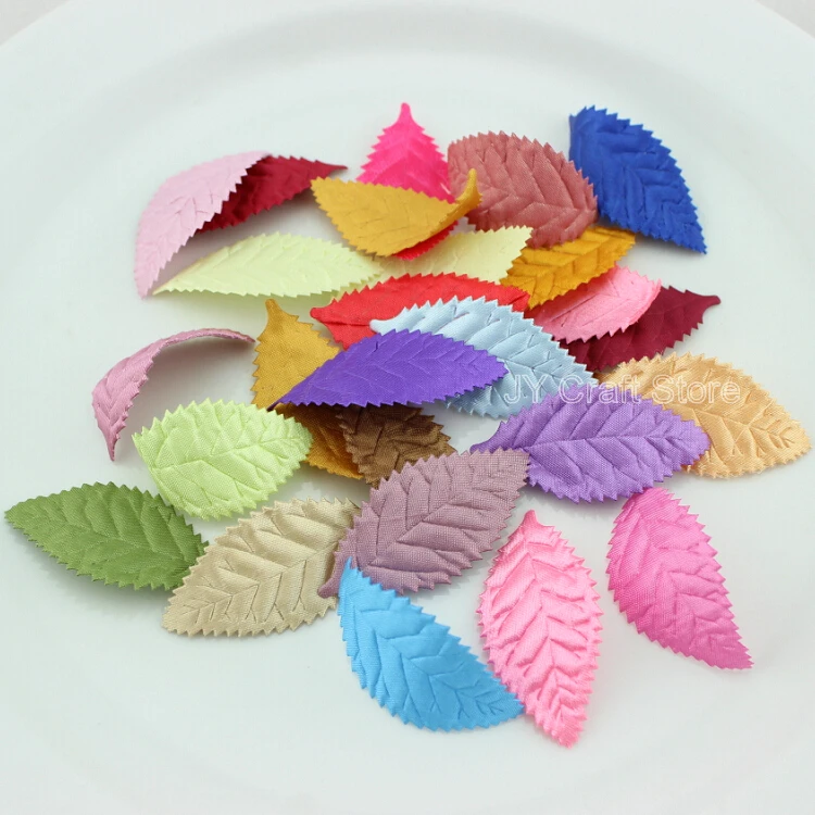 Набор атласных листьев из войлока 54 х25 мм 500 шт.|felt applique|shape feltfelt shapes |